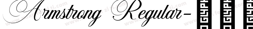 Armstrong Regular字体转换